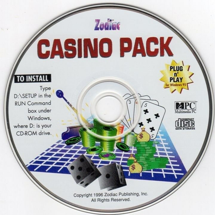 Zodiac Casino Pack Vol.1 (PC-CD, 1996) for Windows - NEW CD in SLEEVE
