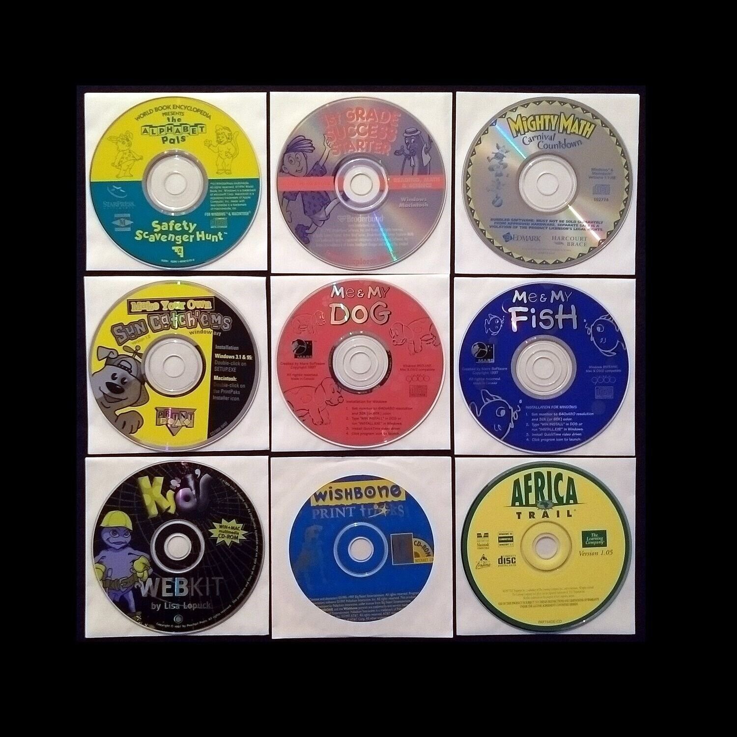 KIDS LOT #11 1997- 9 Vintage Win/Mac-CDs