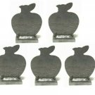 AR500 Apple Silhouette Steel Knock-Over Target 3/8" Set of 5