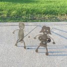 Hot Dog Boy Man and Marshmallow Girl Woman Roaster Cooker Campfire Sticks Skewer