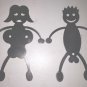 Hot Dog Boy Man and Marshmallow Girl Woman Roaster Cooker Campfire Sticks Skewer