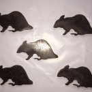 5 Pc Set Mouse Silhouette Steel Target 4" X 2" Rimfire .22 9MM