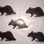 5 Pc Set Mouse Silhouette Steel Target 4" X 2" Rimfire .22 9MM