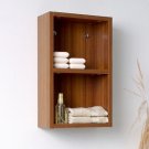 Fresca FST8092TK 12'' Bathroom Linen Side Cabinet W/ 2 Open Storage Areas  - Teak