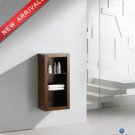 Fresca FST8130WG 15.75""W x 30""H Brown Bathroom Linen Side Cabinet w/ 2 Glass Shelves - Wenge Bro