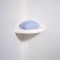 Swanstone ES-2-011 Corner 1/2" x 8-1/2" x 5" Soap Dish - Tahiti White - Set of Two