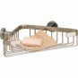 Valsan Essentials 53422ES Large Corner Wire Soap Basket - Wall Mounted - Satin Nickel