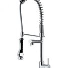 Vigo VG02007CH Single Handle Pull Down Spiral Swivel Spout & Pre Rinse Kitchen Faucet - Chrome
