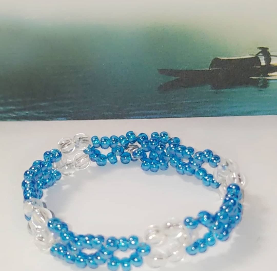 Beaded bracelets.