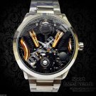 Gift Harley davidson Gold Machine Stainless Steel Sport Metal watch