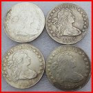 RARE United States Full Set 1795-1798 4Pcs Flowing Hair Liberty Silver Color Coins. Explore Now!