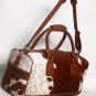 100% Real Cowhide Hair on Leather Travel / Duffel Bag weekender bag