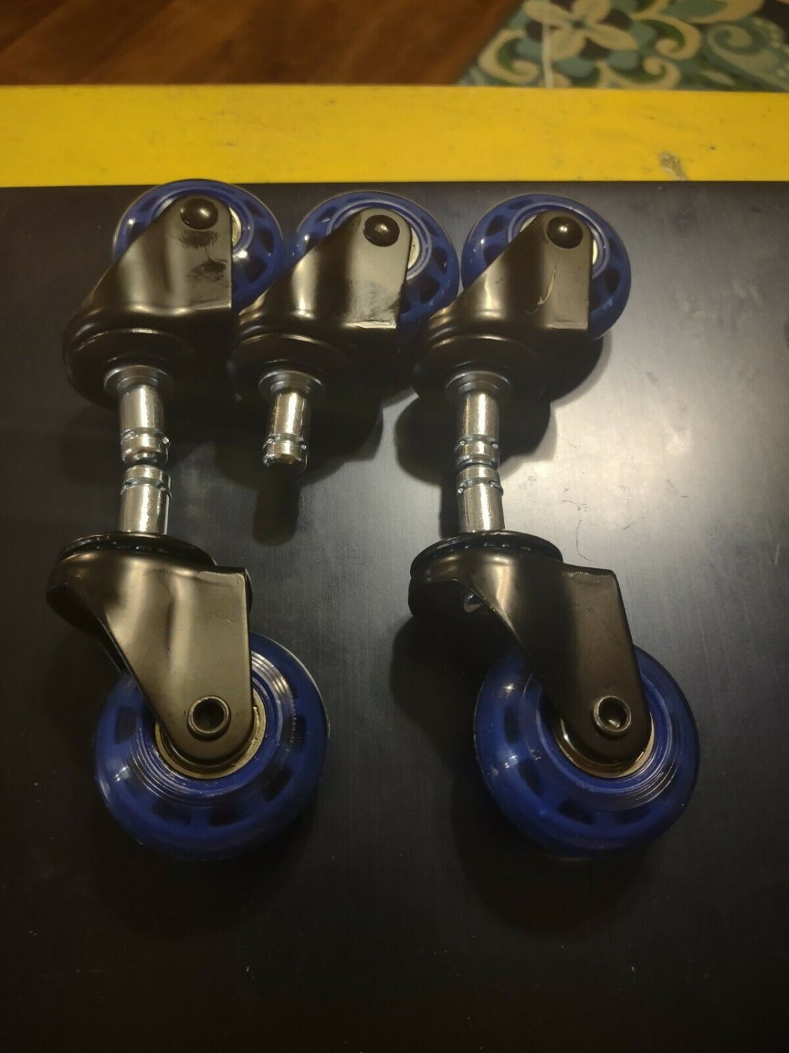 8T8 REPLACEMENT OFFICE CHAIR CASTERS 2" BLUE SET OF 5 PLUG-IN