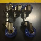 8T8 REPLACEMENT OFFICE CHAIR CASTERS 2" BLUE SET OF 5 PLUG-IN