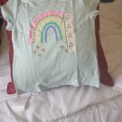 T-Shirt Toddler Size 4T Cat & Jack Rainbow Heart Girls Short