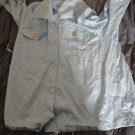 chico's light indigo utility jacket moonstone blue Size 2