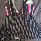 Anne Cole SKETCHBOOK STRIPE Shoulder Flounce Wrap Tankini Swim Top, US Small