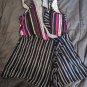 Anne Cole SKETCHBOOK STRIPE Shoulder Flounce Wrap Tankini Swim Top, US Small