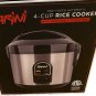 Parini RICE COOKER 4 CUP (Uncooked) - 8 CUP (Cooked) w/ Removable Steam Tray