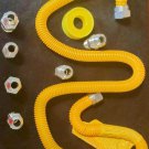 Flexible Yellow Coated Gas Line Connector Kit 48" for Stove Dryer Gas MCAMPAS