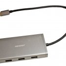 ABIWAZY 8-in-1 USB-C Docking Station Multiple Monitor Hub Adapter AB184