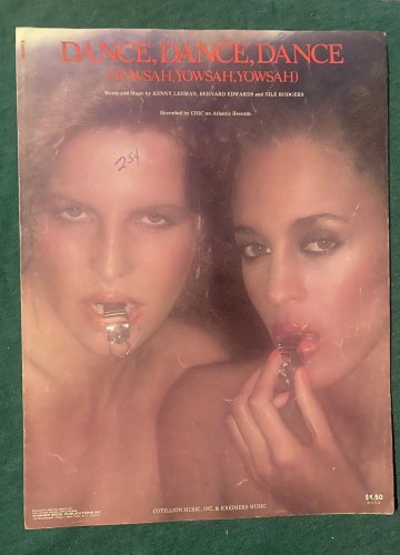 Chic Dance Dance Dance Yowsa Yowsa Yowsa Sheet Music Vintage Nile Rodgers