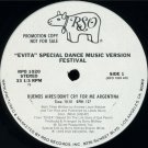 Festival – "Evita" Special Dance Music Version (1979) black & white DJ Promo Version