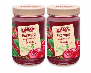 EXTRA Cherry Jam 2x360g Natural Organic Product
