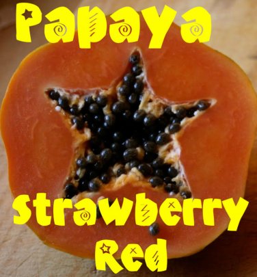 Sunset Papaya~ STRAWBERRY RED PAPAYA Hybrid SOLO 30+ SEEDS TASTY UH Cultivar