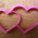 Valentine - Double Hearts Cookie Cutter - Choice of Sizes - 3D Printed Plastic