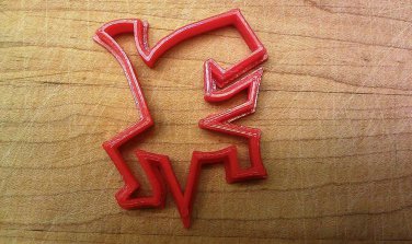 Escher Style Lizard V1 Cookie Cutter - Choice of Sizes - 3D Printed Plastic