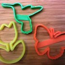Spring Time Cookie Cutters - Butterfly, Tulip, Hummingbird - Choice of Sizes
