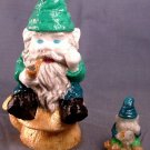 Gnome on Mushroom - Hand Painted - Choice of Sizes- 3D Printed Plastic