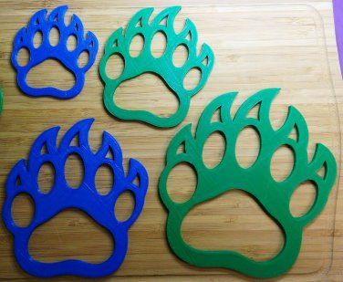 Grizzly Bear Paw Cookie Cutter - Choice of Sizes - 3D Printed Plastic