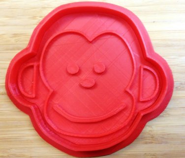 Monkey Face Cookie Cutter - Choice of Sizes - 3D Printed Plastic