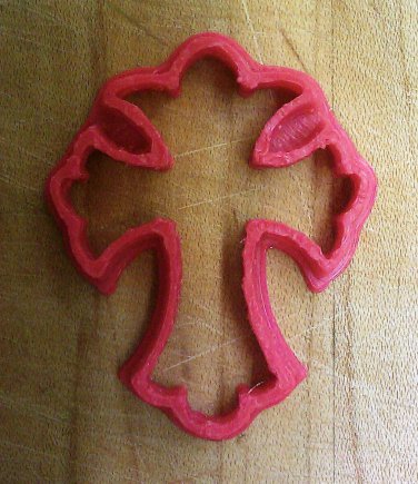 Fancy Cross Cookie Cutter - Choice of Sizes - 3D Printed Plastic
