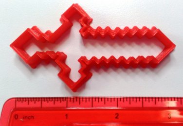 8 Bit Sword Cookie Cutter - Choice of Sizes (3D Printed Plastic)