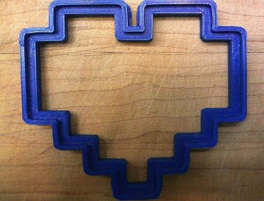 Valentine - 8 Bit Heart Cookie Cutter - Choice of Sizes - 3D Printed Plastic