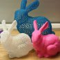 Easter Bunny Solid or Laced (Voronoi) Choice of Sizes - 3D Printed Plastic