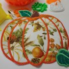 Pumpkin Fall Pattern Pot Holder, Oven Mitt, Trivet, Potholder - Made in the USA