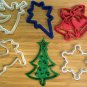 Christmas Cookie Cutters A - Angel, Star, Bells, Reindeer, Xmas Tree, Snowflake