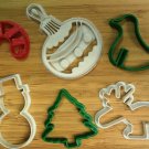 Christmas Cookie Cutters B - Candy Cane, Snowman, Tree, Dove, Reindeer, Ornament
