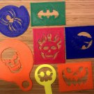 Coffee Stencils - Halloween - Spider, Skulls, Wolf, Scary Face, Batman