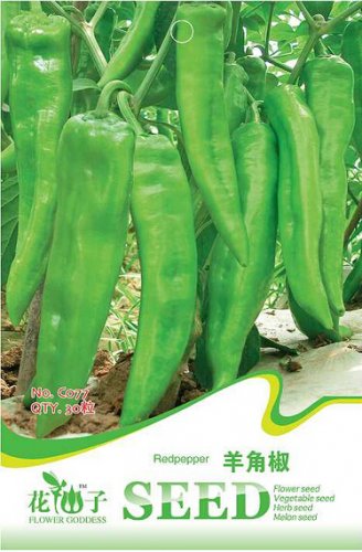 Sweet Devil's Horn 30 / Tasty Heirloom Organic Green Seeds, Original Pack, Se...