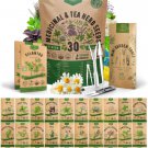 30 seeds organo republic medicinal & tea herb variety pack 15,560 non-gmo heirl