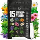 15 seeds medicinal & herbal tea variety pack home garden kit plant markers 2950