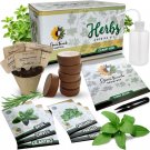 herb garden kit indoor, non-gmo seeds, native planting soil, gardening gift