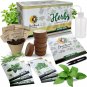 herb garden kit indoor, non-gmo seeds, native planting soil, gardening gift