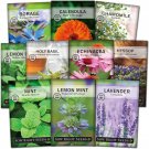 - large herbal tea garden seed collection for planting lemon balm, mint, chamo