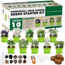 10 seeds herb garden starter grow kit indoor potted plant set for kitchen